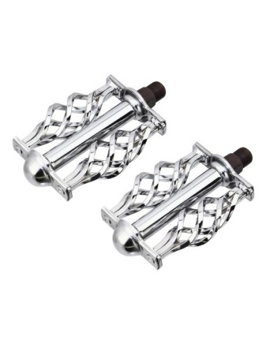 Twisted Pedals W/Cage Classic C-514 9/16 Chrome.